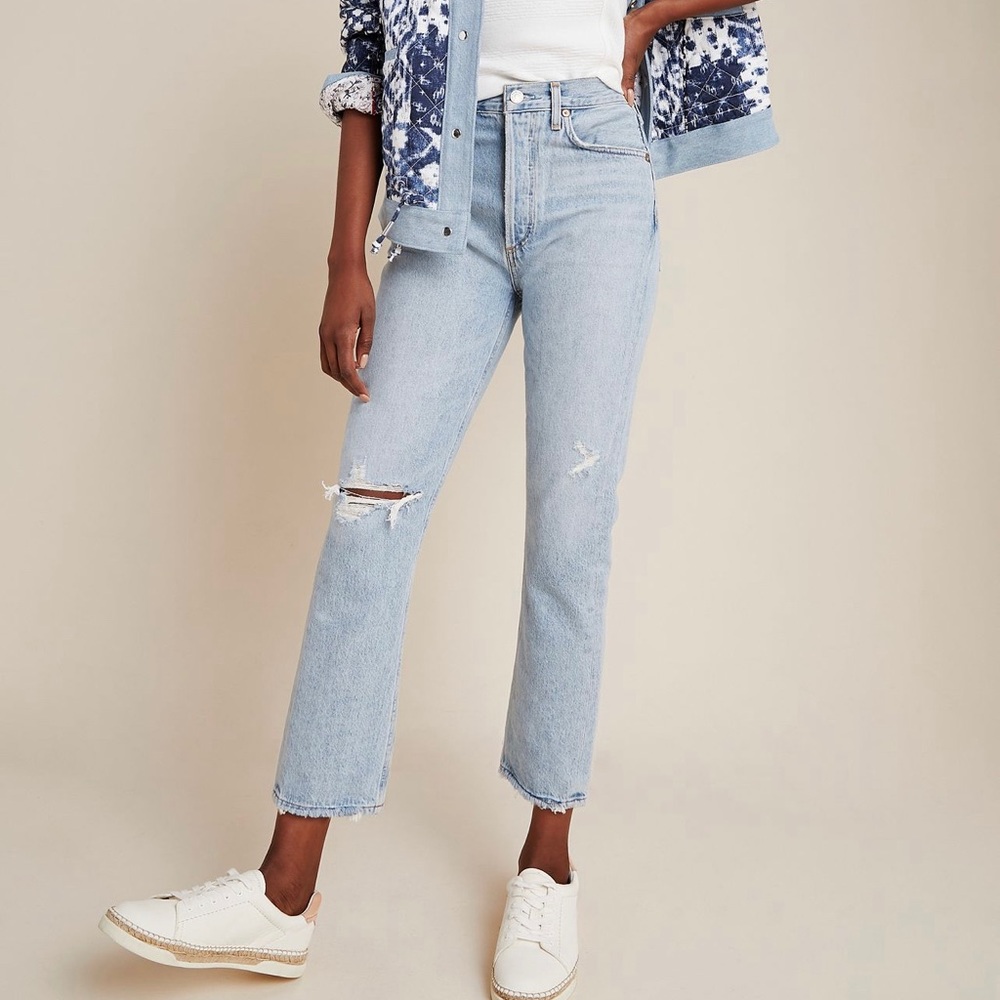 Agolde Light Blue Straight Leg Jeans